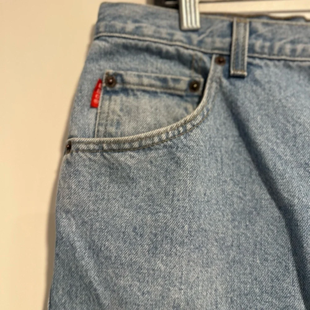 Vintage 90s Bugle Boy Jeans Size 38x30 705 Light Wash Denim Straight Leg.